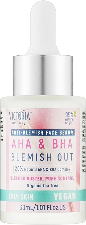 Victoria Beauty Сироватка для обличчя від чорних цяток AHA & BHA Blemish Out - фото N1
