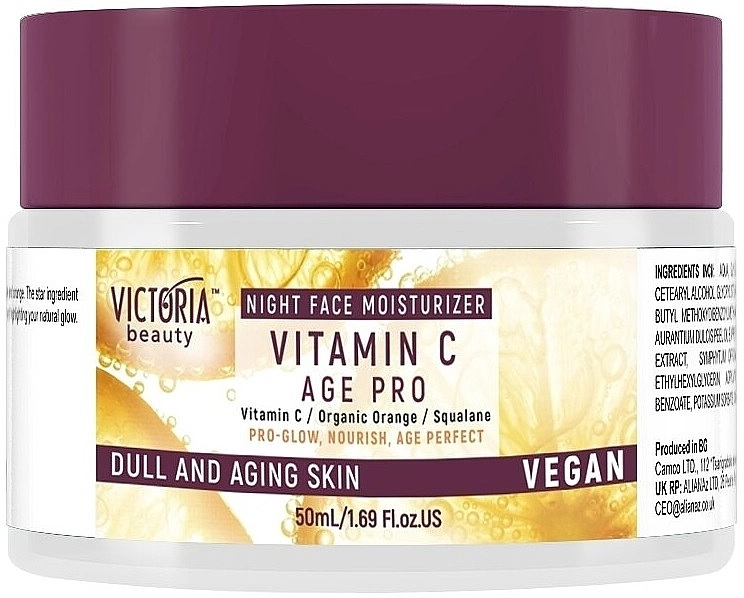 Victoria Beauty Нічний крем для обличчя з вітаміном С C Age Pro - фото N1