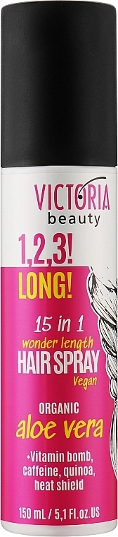 Victoria Beauty Спрей для довгого волосся 15 в 1 1,2,3! Long! Hair Spray - фото N1