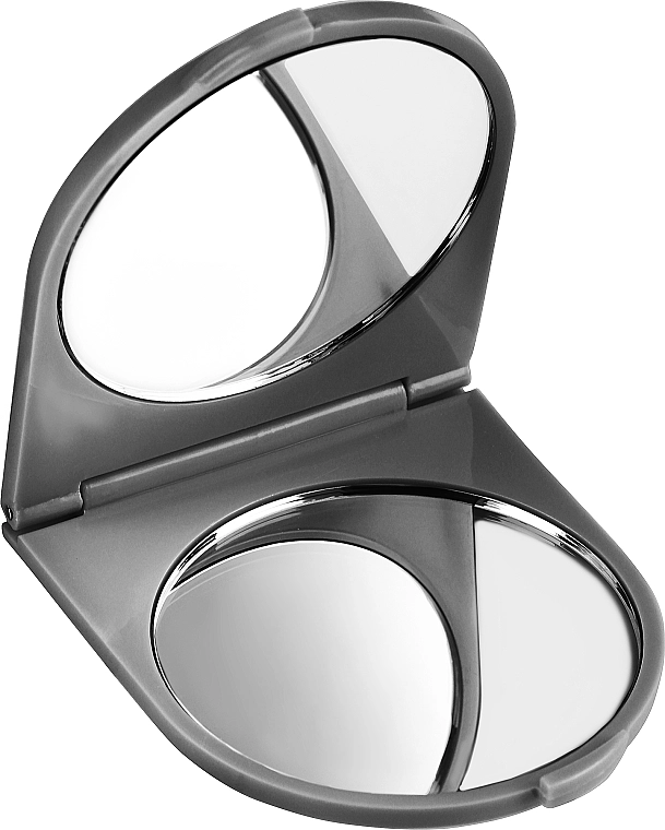 Titania Косметичне кишенькове дзеркальце 14х6 см, сіре - фото N1