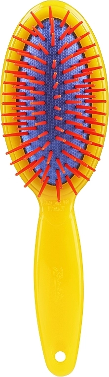 Janeke Овальна щітка для волосся, пневматична, маленька, жовта Small Oval Pneumatic Hair Brush - фото N1