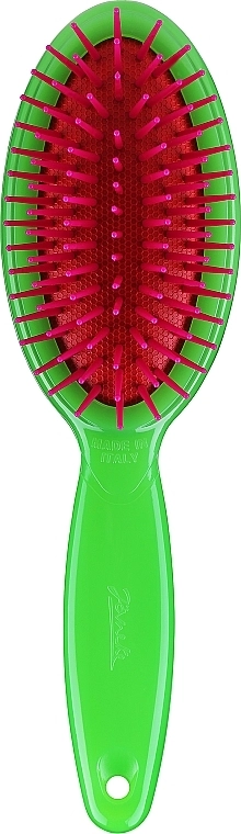 Janeke Овальна щітка для волосся, пневматична, маленька, зелена Small Oval Pneumatic Hair Brush - фото N1
