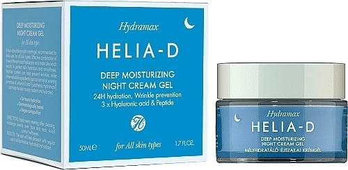 Helia-D Нічний крем-гель для глибокого зволоження шкіри Hydramax Deep Moisturizing Cream Gel Night - фото N1