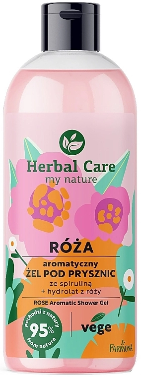 Farmona Ароматичний гель для душу зі спіруліною Herbal Care Rose Aromatic Shower Gel - фото N1