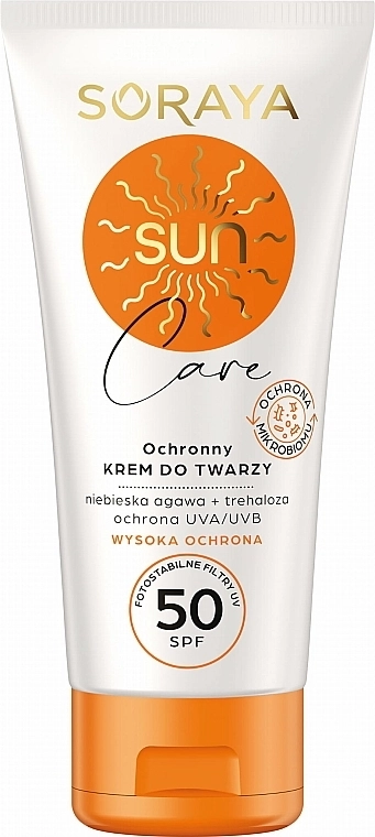 Soraya Сонцезахисний крем для обличчя з блакитною агавою і трегалозою Sun Care SPF50 - фото N1