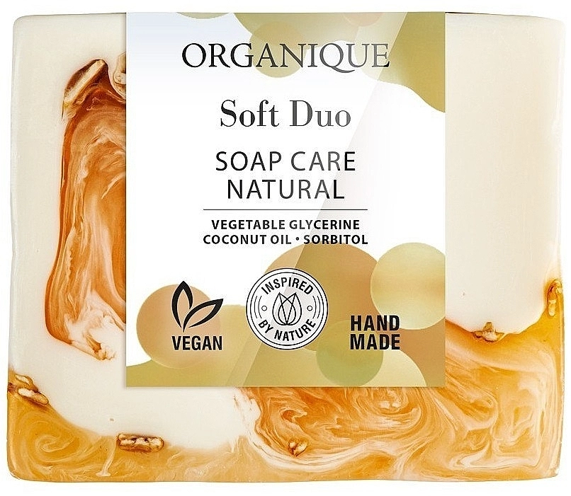 Organique Натуральне живильне мило Soap Care Natural Soft Duo - фото N1