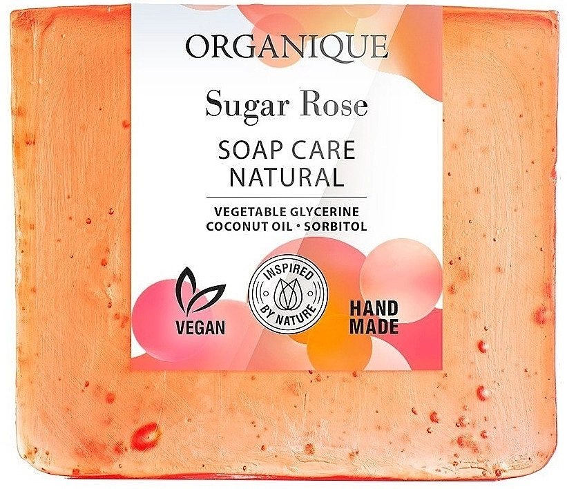 Organique Натуральне живильне мило Soap Care Natural Sugar Rose - фото N1