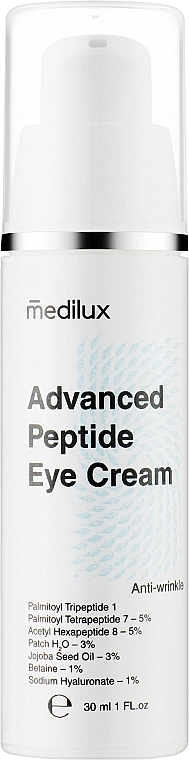 Medilux Ультраувлажняющий крем с пептидами для кожи вокруг глаз Ultra Moisturizer Peptide Eye Cream - фото N1