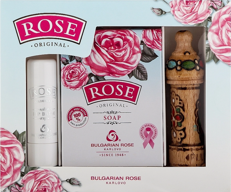 Bulgarian Rose Набір (soap/100g + l/balm/4.5g + oil/2ml) - фото N1