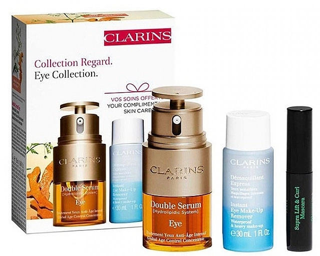 Clarins Eye Collection Kit (serum/20ml + mascara/3ml + remover/30ml) Набор - фото N1