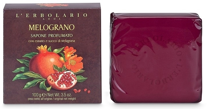 L’Erbolario Мило з ароматом граната Lodi Pomegranate Scented Soap - фото N1