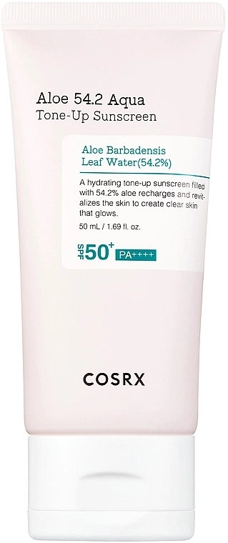 Зволожувальний сонцезахисний крем - CosRX Aloe 54.2 Aqua Tone-Up Sunscreen SPF50+/PA++++, 50 мл - фото N1