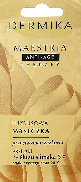 Dermika Маска против морщин с экстрактом слизи улитки 5% Maestria Anti-Age Therapy - фото N1