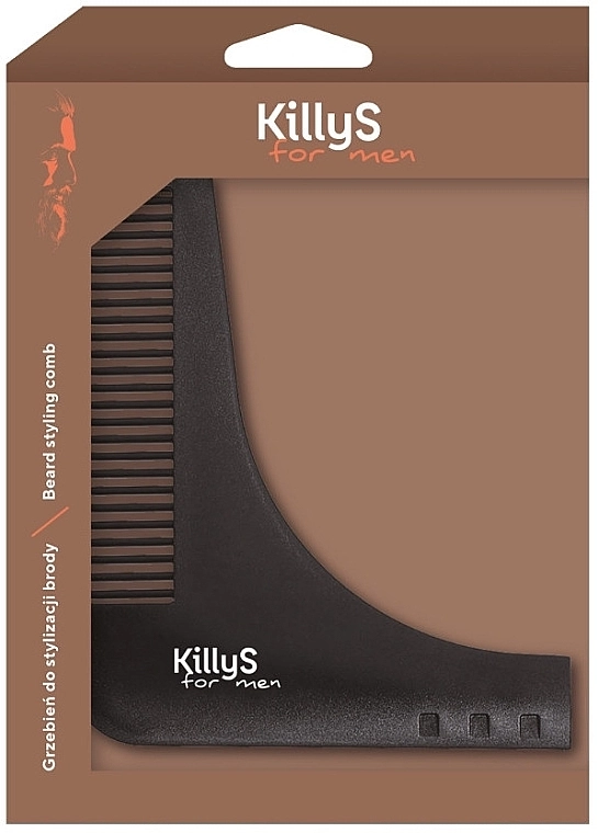 KillyS Гребінь для бороди пластиковий 500982 For Men Beard Styling Comb - фото N1