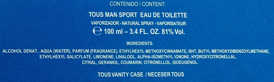 Tous Man Sport Набір (edt/100ml + bag/1pcs) - фото N4