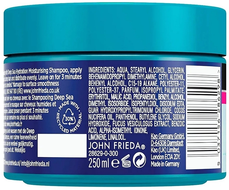 John Frieda Зволожувальна маска для волосся Deep Sea Hydration Mask - фото N2