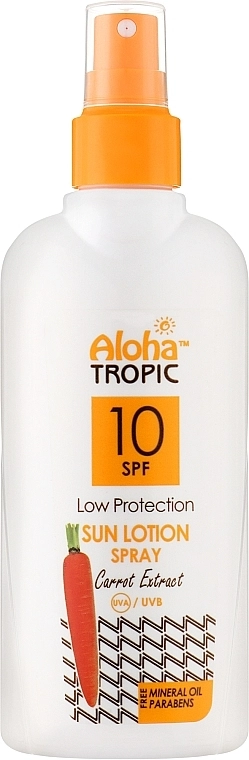 Madis Лосьйон для засмаги SPF10 Aloha Tropic Low Protection Sun Lotion Spray SPF10 - фото N1