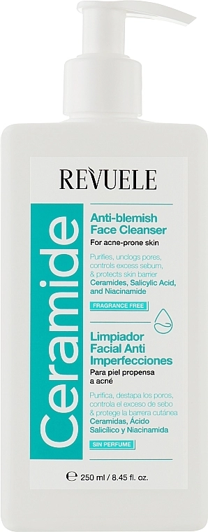 Revuele Гель для умывания против пигментных пятен Ceramide Anti-Blemish Face Cleanser For Acne-Prone Skin - фото N1