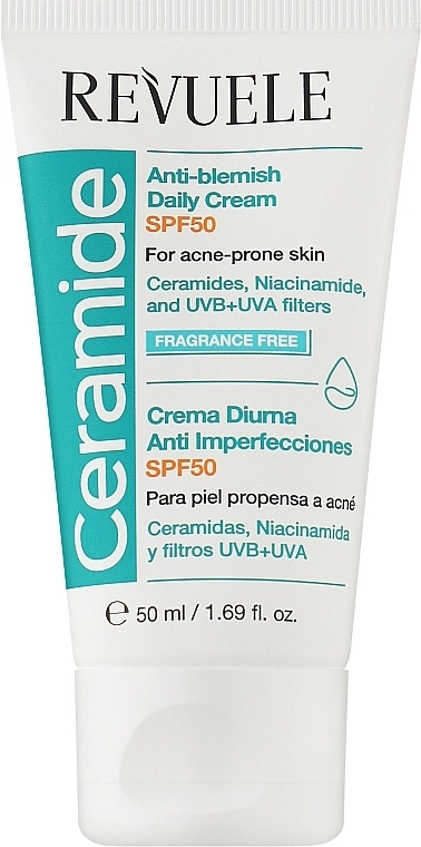 Revuele Денний крем проти пігментних плям Ceramide Anti-Blemish Daily Face Cream For Acne-Prone Skin - фото N1