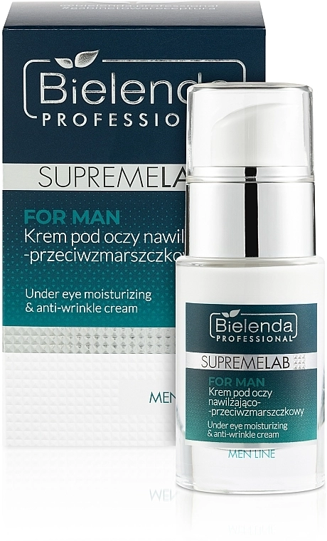 Bielenda Professional Увлажняющий крем для кожи вокруг глаз против морщин SupremeLab For Man - фото N1