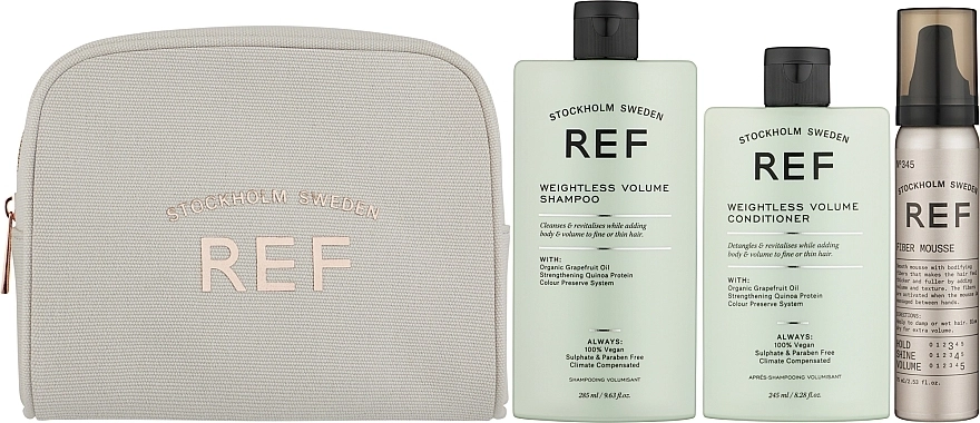 REF Набір Weightless Volume (h/shampoo/285ml + h/cond/245ml + hair/mous/75ml) - фото N2