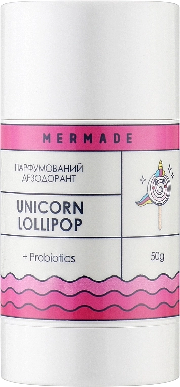 Mermade Парфюмированный дезодорант с пробиотиком Unicorn Lolipop - фото N1