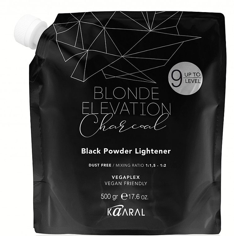 Kaaral Чорна освітлювальна пудра для волосся Blonde Elevation Charcoal Black Powder Lightener - фото N1