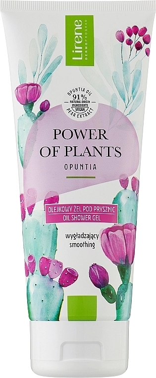 Lirene Разглаживающий гель для душа Power Of Plants Opuncja Shower Gel - фото N1