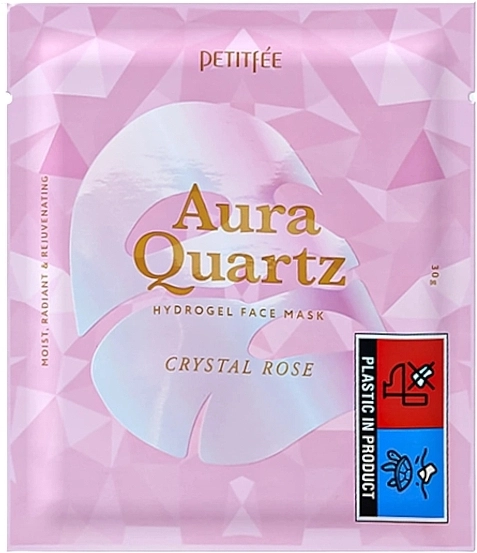 PETITFEE & KOELF Гидрогелевая маска для лица с экстрактом жемчуга и розой Aura Quartz Hydrogel Face Mask Crystal Rose - фото N1