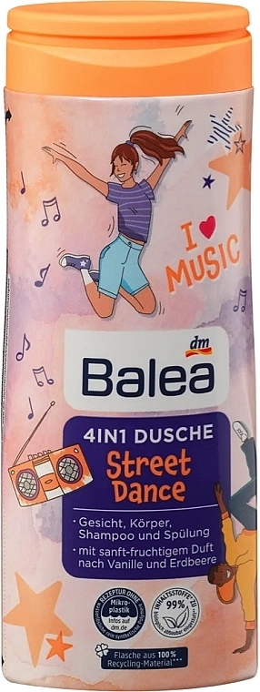 Balea Гель для душу "Вуличний танець" 4in1 Street Dance Shower Gel - фото N1