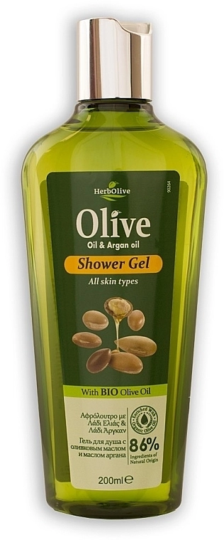 Madis Гель для душа с аргановым маслом HerbOlive Oil & Argan Oil Shower Gel - фото N1