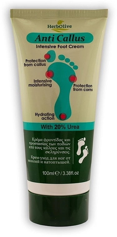 Madis Інтенсивний крем для ніг від мозолів і натоптнів HerbOlive Anti Callus Intensive Foot Cream - фото N1