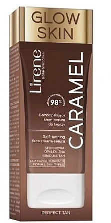 Lirene Крем-сыворотка для автозагара лица "Карамель" Perfect Tan Self-Tanning Cream-Serum - фото N1