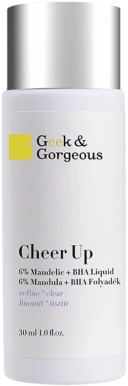 Geek & Gorgeous Ексфоліант для комбінованої та проблемної шкіри Cheer Up 6% Mandelic + BHA Liquid - фото N1