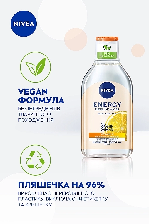 Nivea Міцелярна вода "Енергія" з антиоксидантами Energy Micellar Water - фото N3