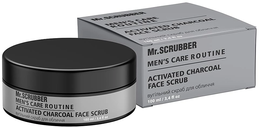 Mr.Scrubber Угольный скраб для лица Men`s Care Routine Activated Charcoal Face Scrub - фото N1