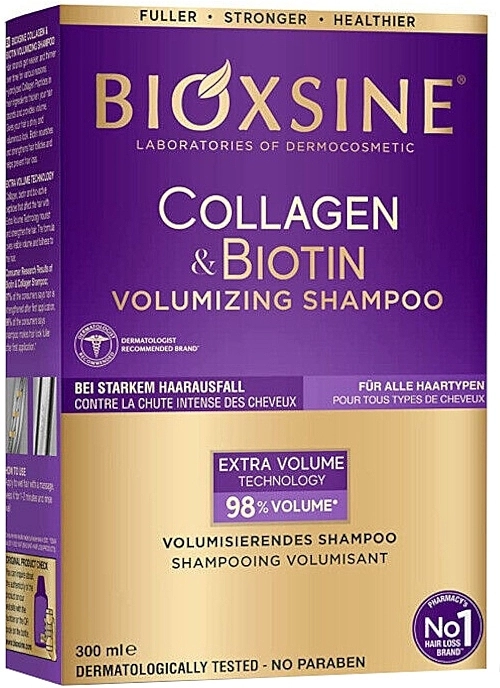Biota Шампунь для волос Bioxsine Collagen & Biotin Volumizing Shampoo - фото N2