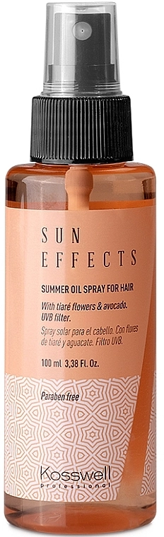 Kosswell Professional Захисна олія для волосся від сонця Sun Effects Summer Oil Spray For Hair - фото N1