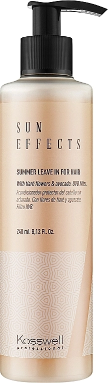 Kosswell Professional Несмываемый кондиционер для защиты волос после пребывания на солнце Sun Effects Summer Leave In For Hair - фото N1