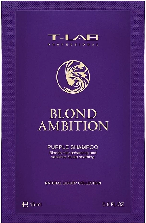 T-LAB Professional Шампунь для коррекции цвета и восстановления Blond Ambition Purple Shampoo (пробник) - фото N1