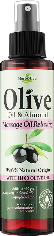 Madis Расслабляющее массажное масло HerbOlive Massage Oil - фото N1