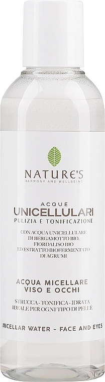 Nature's Мицеллярная вода для лица и глаз Unicellulari Micellar Water Face and Eyes - фото N1