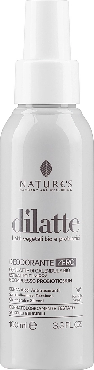 Nature's Дезодорант Nature`s Dilatte Deodorante Zero - фото N1