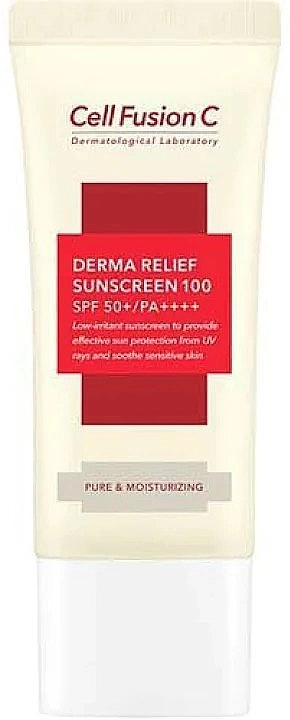 Cell Fusion C Набір Derma Relief Sunscreen 100 SPF50+/PA++++ (cr/2x35ml) - фото N2