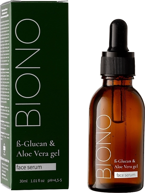 Biono Интенсивно увлажняющая сыворотка с бета-глюканом и гелем алоэ вера b-Glucan and Aloe Vera Gel Face Serum - фото N1