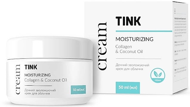 Tink Денний зволожуючий крем для обличчя Moisturizing Collagen & Coconut Oil Cream - фото N1