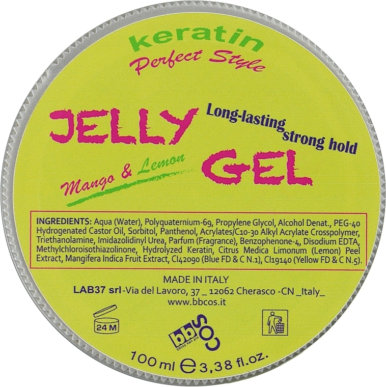 BBcos Гель для волосся сильної фіксації Keratin Perfect Style Jelly Gel - фото N1