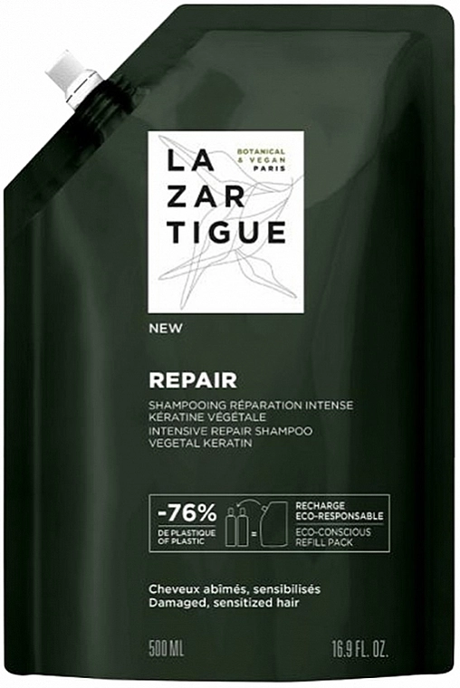 Lazartigue Шампунь Repair Intense Repair Eco Shampoo (Refill), 500ml - фото N1