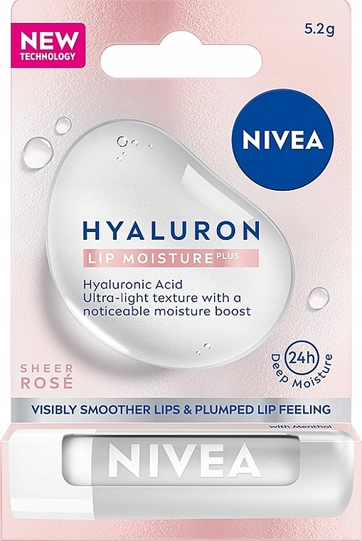 Nivea Бальзам для губ Hyaluron Moisture Sheer Rose - фото N1