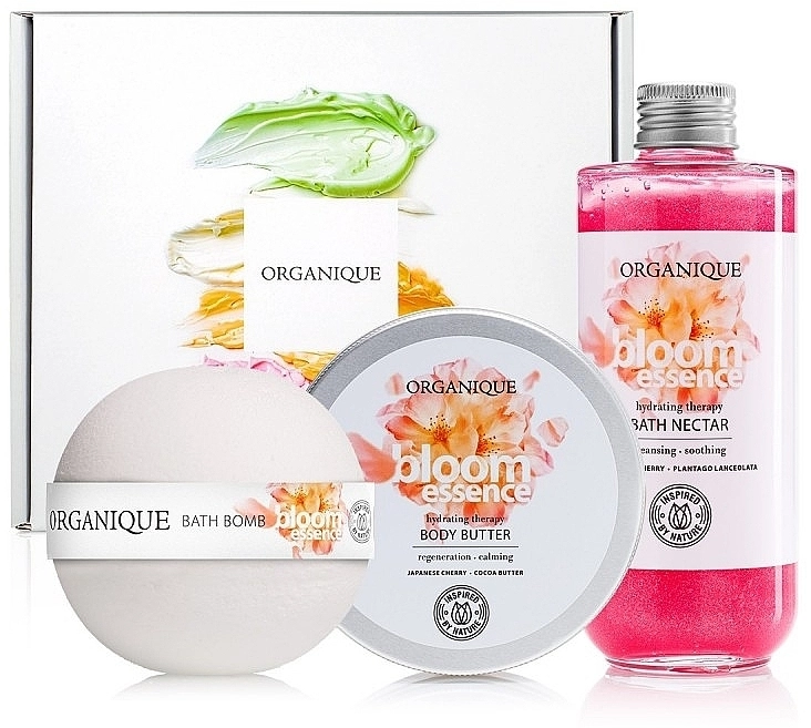 Organique Набір Bloom Essence (b/bat/200ml + b/nectar/200ml + b/bomb/170g) - фото N1